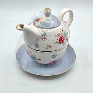 Grace Teaware Tea For One 4 Piece Set Katie Rose Bone China BRAND NEW!